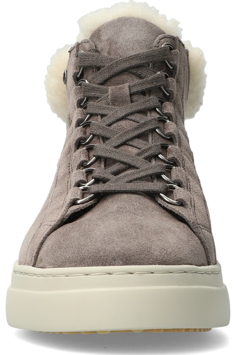 Dolie Genuine Shearling Lace-Up Sneaker Dark Grey VL3652