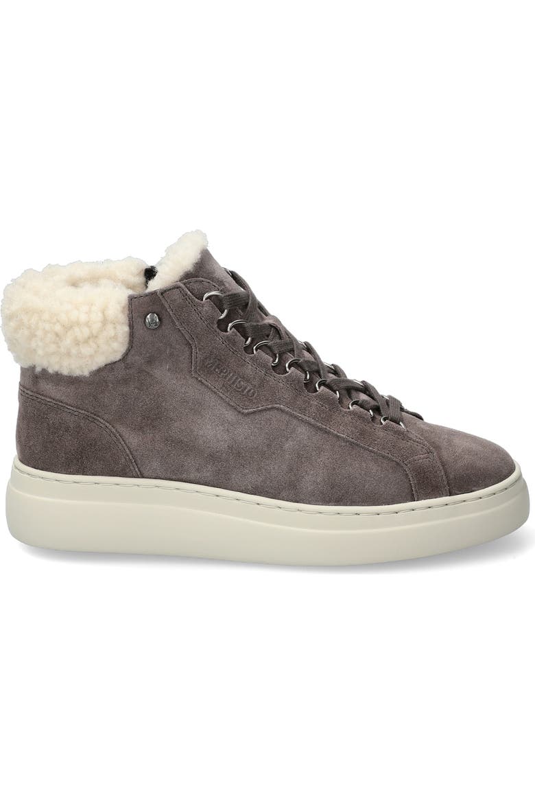 Dolie Genuine Shearling Lace-Up Sneaker Dark Grey VL3652