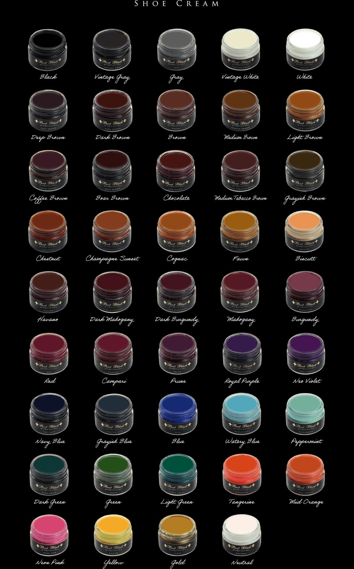 Shoe Cream - 44 Colors