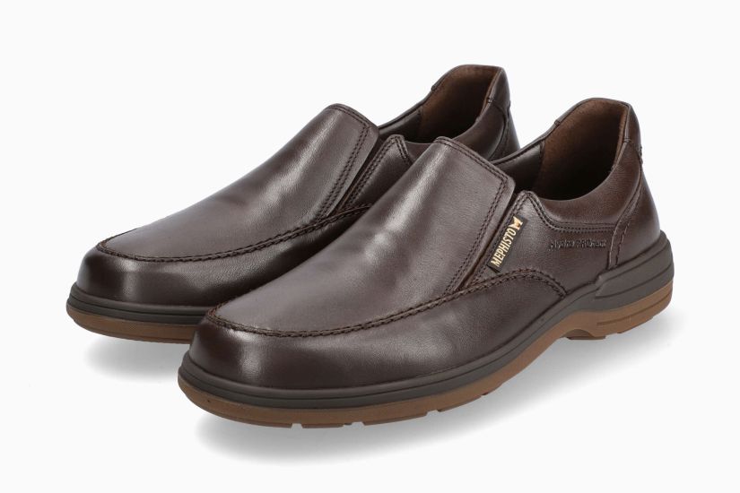 Mephisto Davy Slip On Loafer Men\'s 10 Brown Leather Air-Jet Hydro Protect Shoes Air Jet Brown Casual Shoes for Men for sale | eBay main image 3