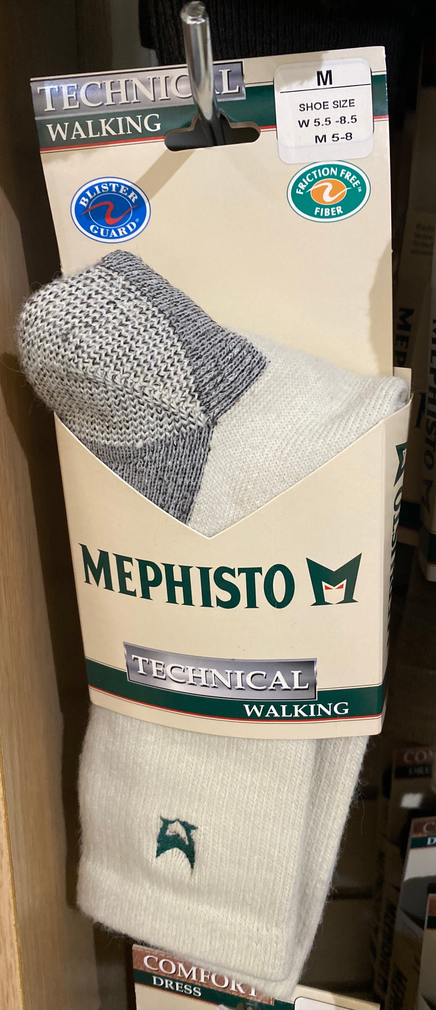 MEPHISTO Technical - Men's Walking Socks - White/Grey