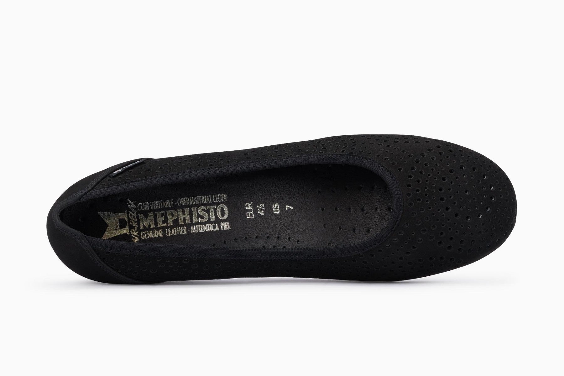 Mephisto Women's Elsie Perf Slip On Ballet Shoe Top View