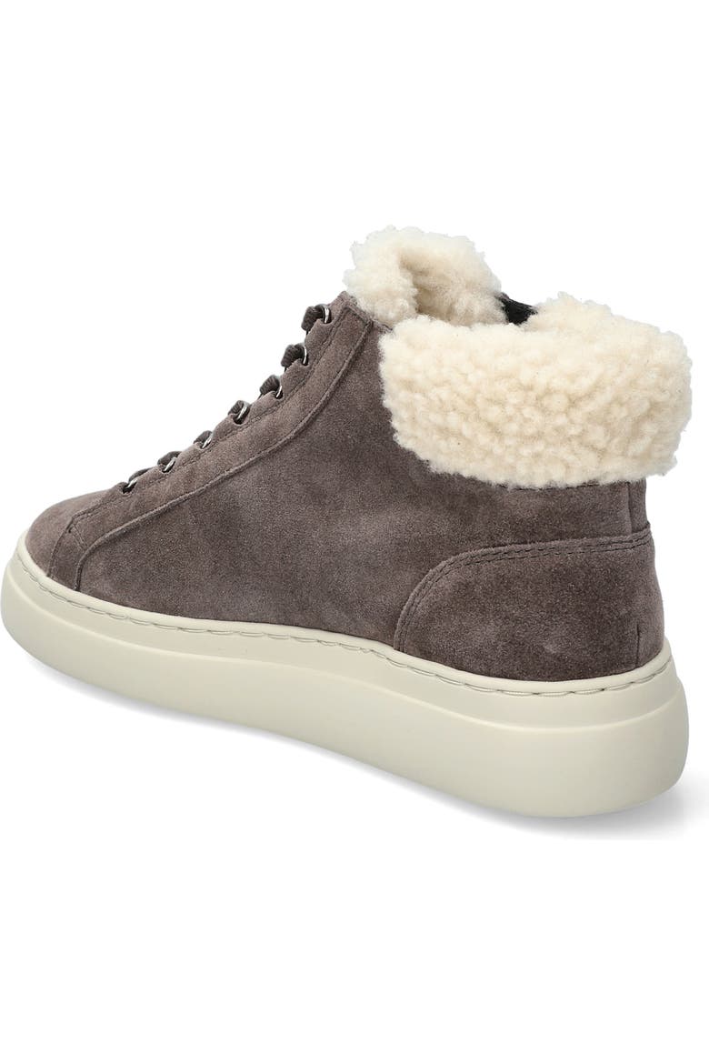 Dolie Genuine Shearling Lace-Up Sneaker Dark Grey VL3652