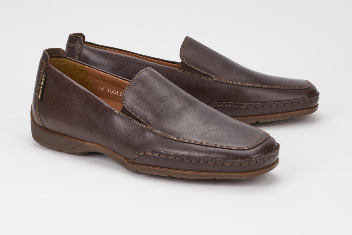 Mephisto Edlef Cool Air Loafers Mens 10.5 Brown Leather Casual Slip On Shoes Mephisto Shoes Mens 13 Brown Edlef Loafer Apron Toe Cool Air  main image 3