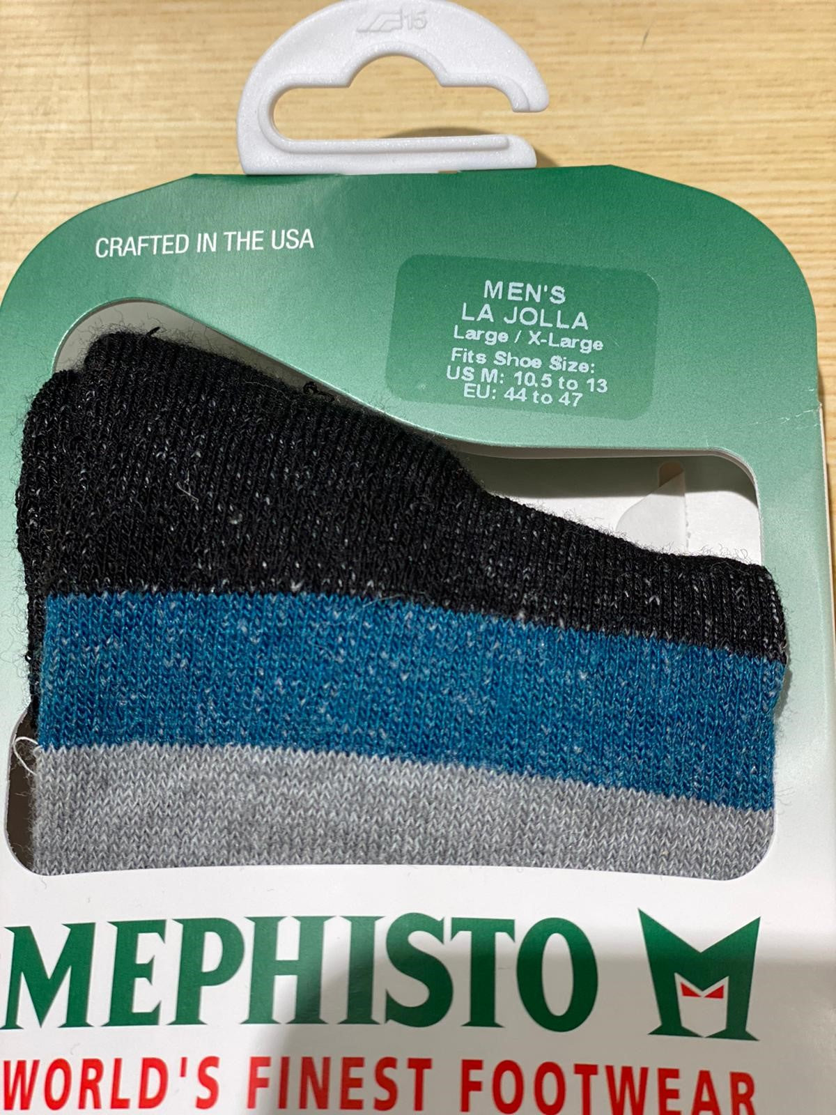 La Jolla Mephisto Men's Socks - Blue, Yellow and Red (Black)