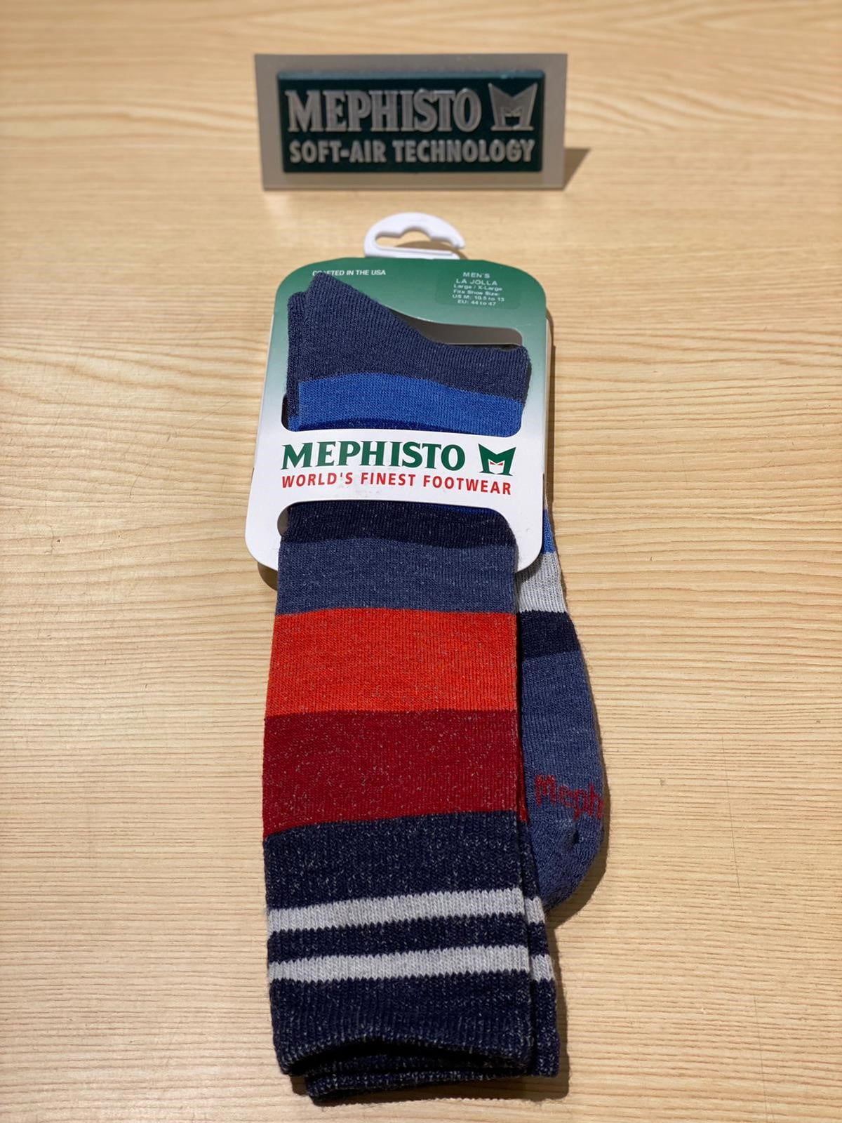 La Jolla Mephisto Men's Socks - Blue and Red