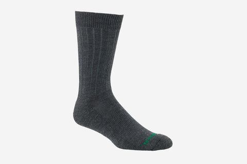 Mephisto Men's NYC Charcoal merino wool mid calf sock profile view