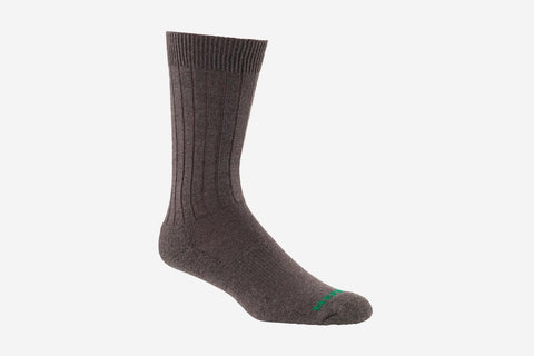 Mephisto Men's NYC Brown merino wool mid calf sock profile view