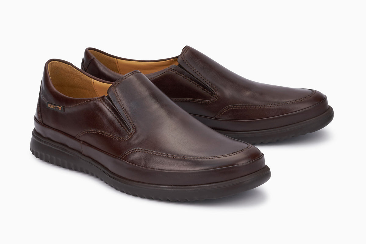 Mephisto Brown Leather Slip-On Loafers with Cushioned Sole Size EUR 8.5  9US Autogenerated_bfb6365a9c66462a  main image 3
